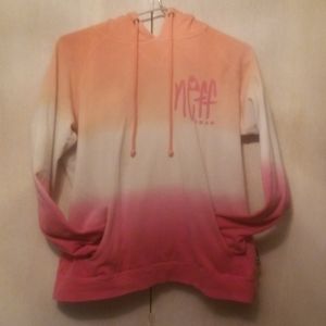 Tie dye pink orange white Neff hoodie